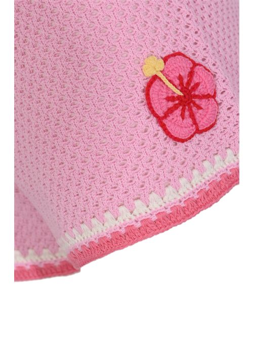 Shorts Yvette in crochet di cotone con ricami floreali Mc2 Saint Barth | YVT000103562L